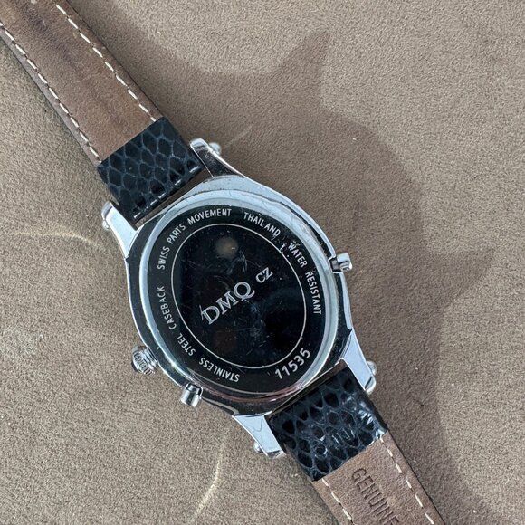 Vintage and Popular DMQ  Moon Phase Watch with Cubic Zirconia Bezel 9 inch strap main image 5